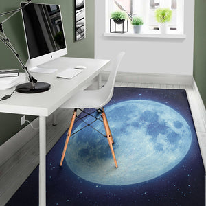 Blue Moon Print Area Rug