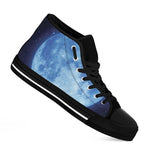 Blue Moon Print Black High Top Shoes