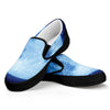 Blue Moon Print Black Slip On Shoes