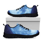Blue Moon Print Black Sneakers