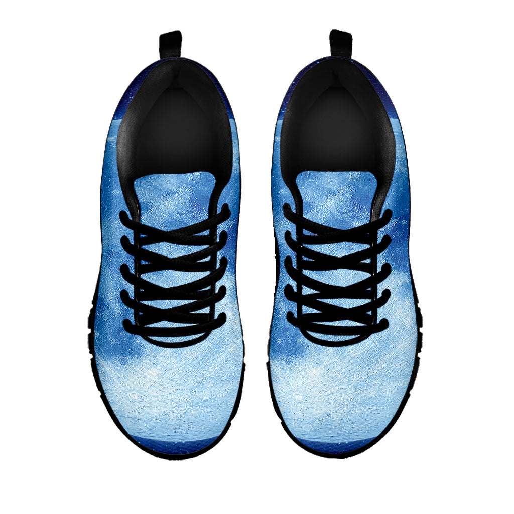 Blue Moon Print Black Sneakers