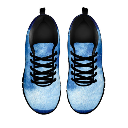 Blue Moon Print Black Sneakers