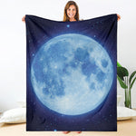 Blue Moon Print Blanket