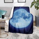 Blue Moon Print Blanket