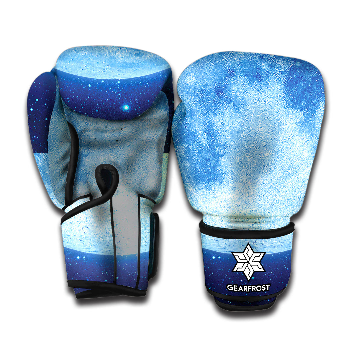Blue Moon Print Boxing Gloves