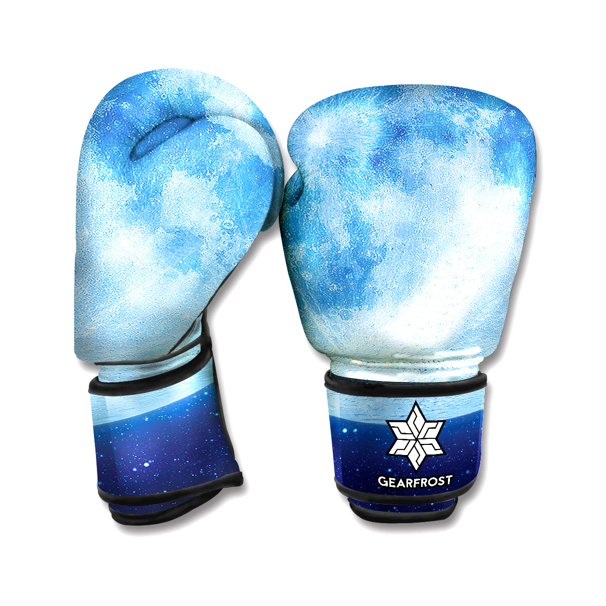 Blue Moon Print Boxing Gloves