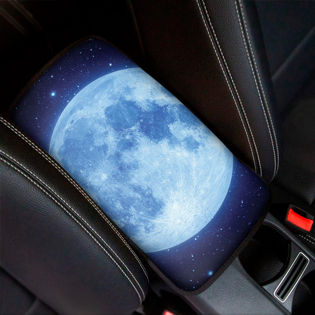 Blue Moon Print Car Center Console Cover