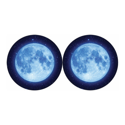 Blue Moon Print Car Coasters