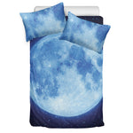 Blue Moon Print Duvet Cover Bedding Set