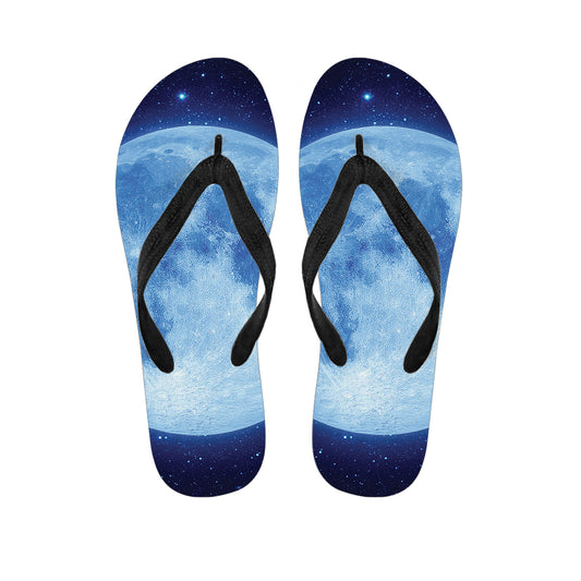 Blue Moon Print Flip Flops