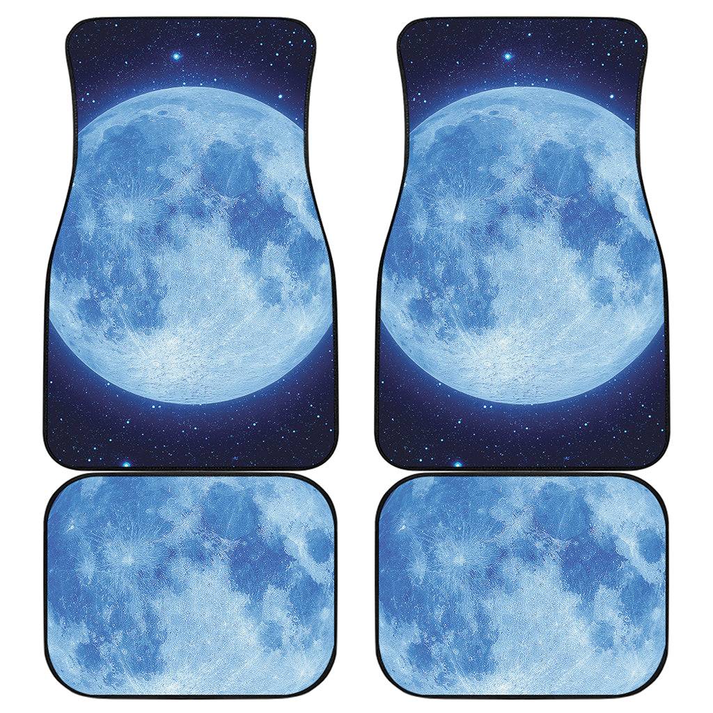 Blue Moon Print Front and Back Car Floor Mats