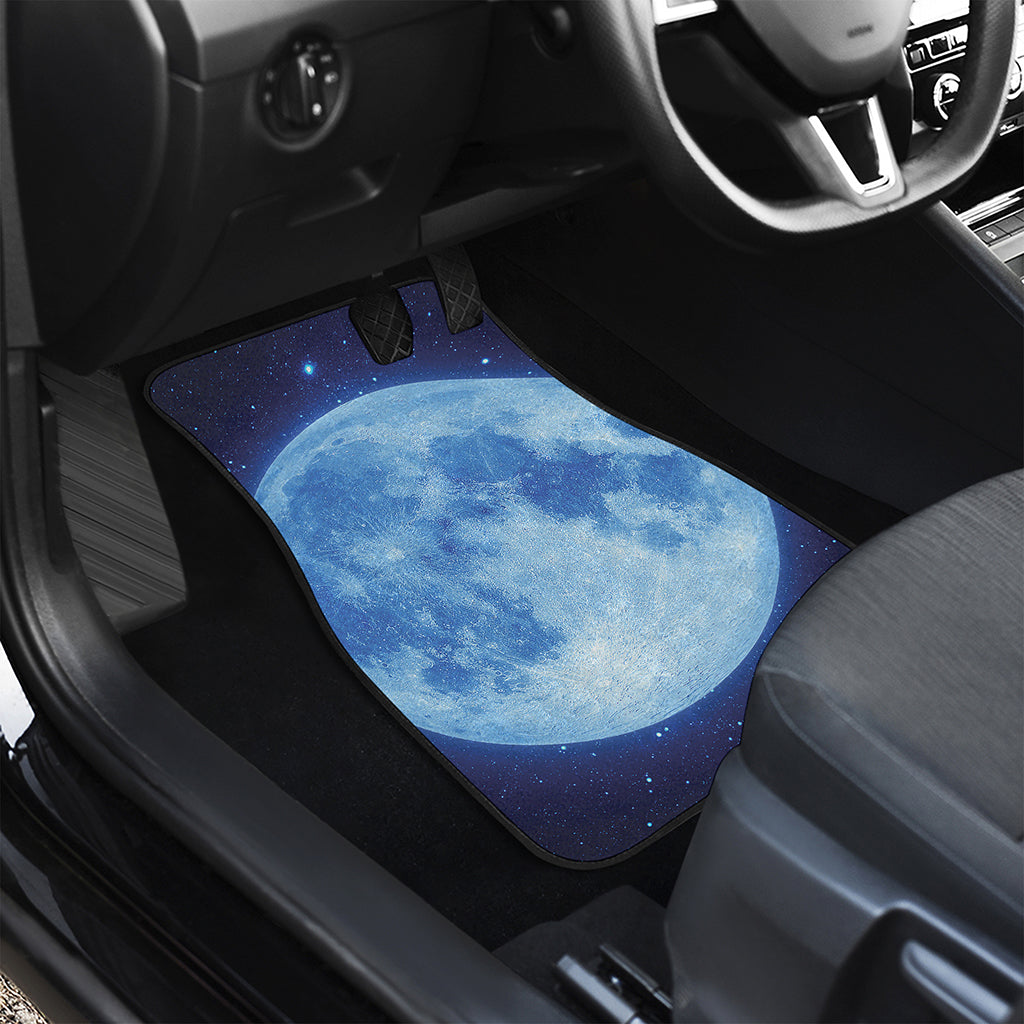 Blue Moon Print Front and Back Car Floor Mats