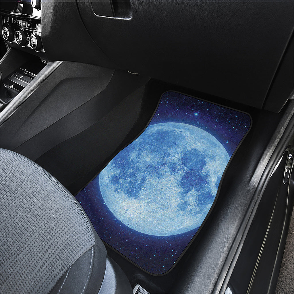 Blue Moon Print Front and Back Car Floor Mats
