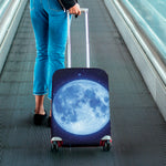 Blue Moon Print Luggage Cover