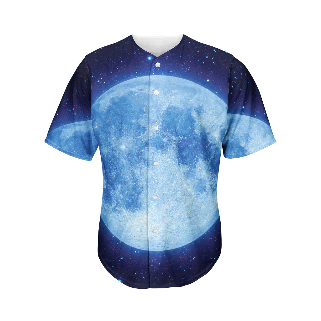 Blue Moon Print Men's Baseball Jersey