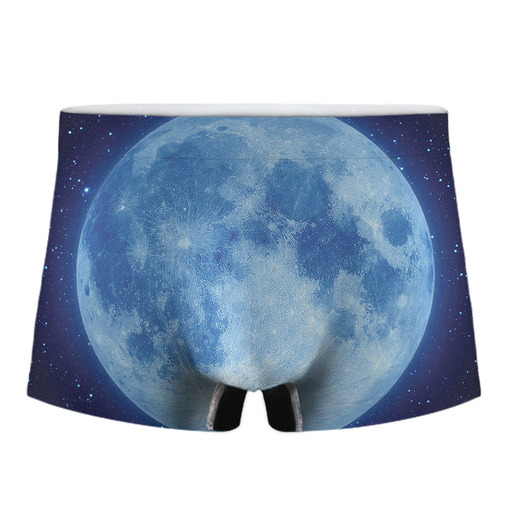 Blue Moon Print Men's Boxer Briefs