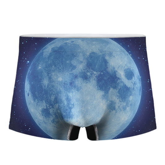 Blue Moon Print Men's Boxer Briefs