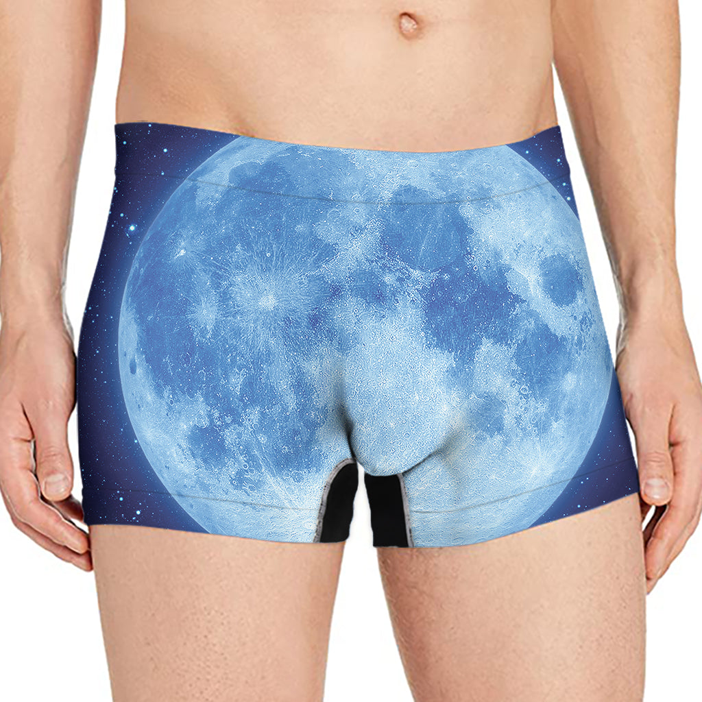 Blue Moon Print Men's Boxer Briefs