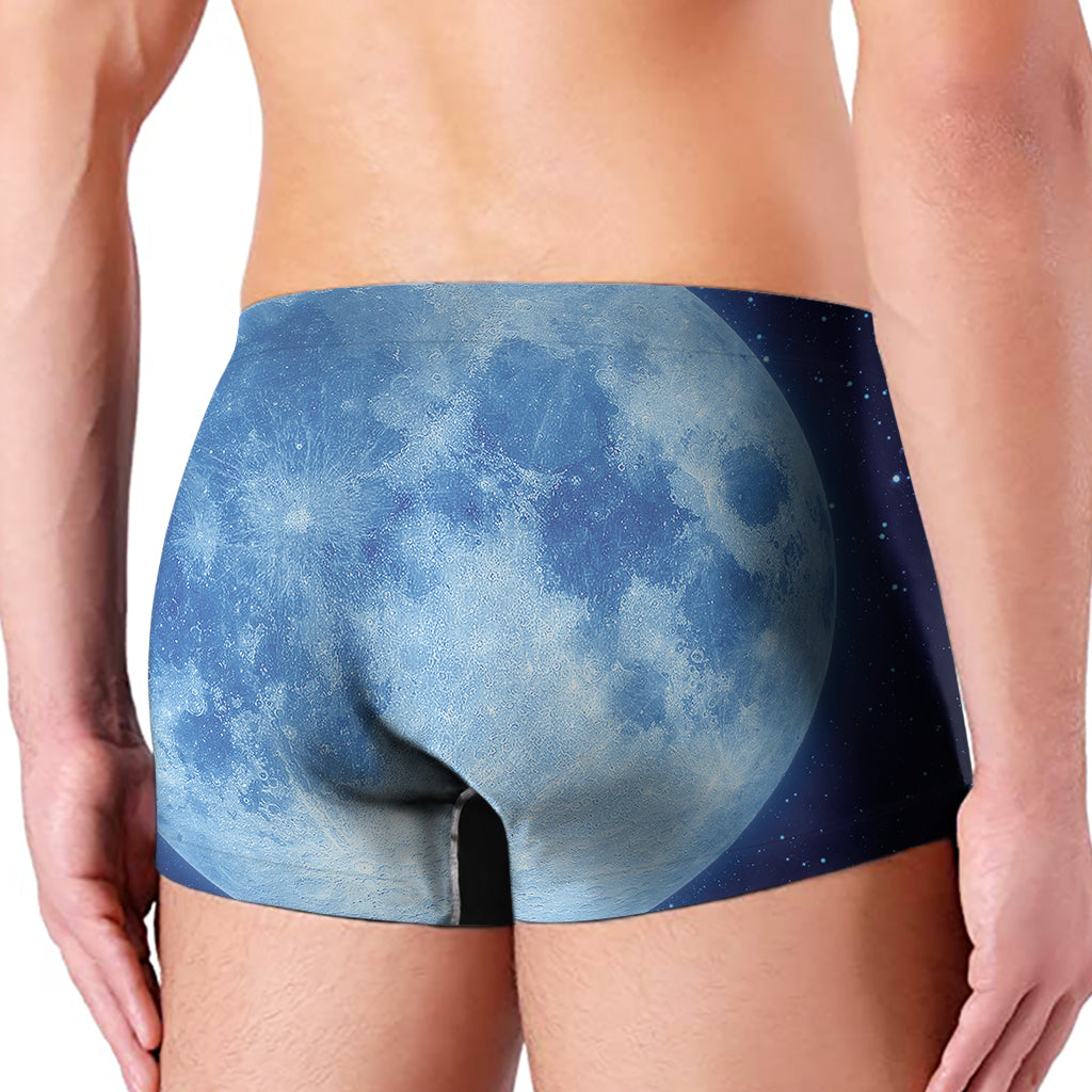 Blue Moon Print Men's Boxer Briefs