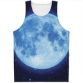 Blue Moon Print Men's Tank Top