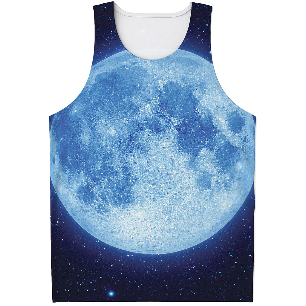 Blue Moon Print Men's Tank Top