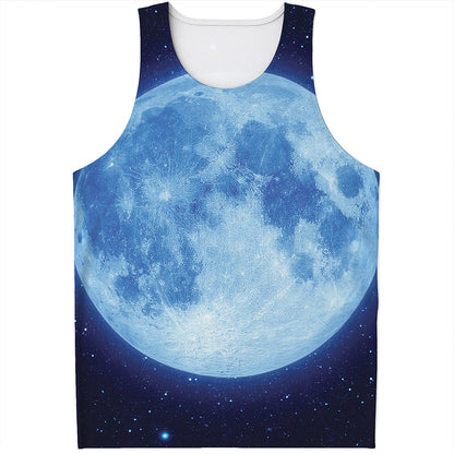 Blue Moon Print Men's Tank Top