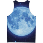 Blue Moon Print Men's Tank Top