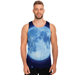 Blue Moon Print Men's Tank Top