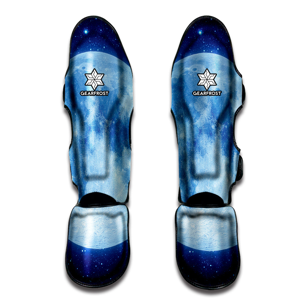 Blue Moon Print Muay Thai Shin Guard