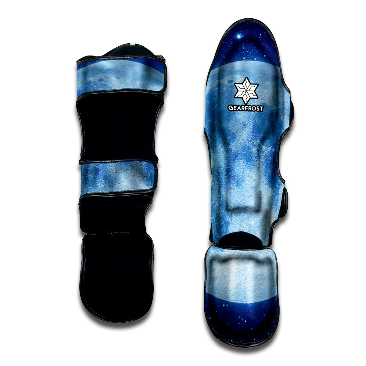 Blue Moon Print Muay Thai Shin Guard