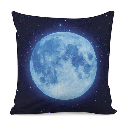 Blue Moon Print Pillow Cover