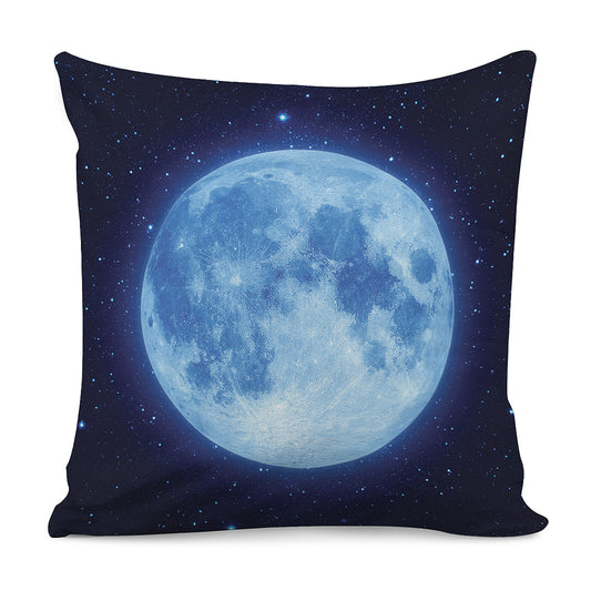 Blue Moon Print Pillow Cover