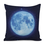 Blue Moon Print Pillow Cover