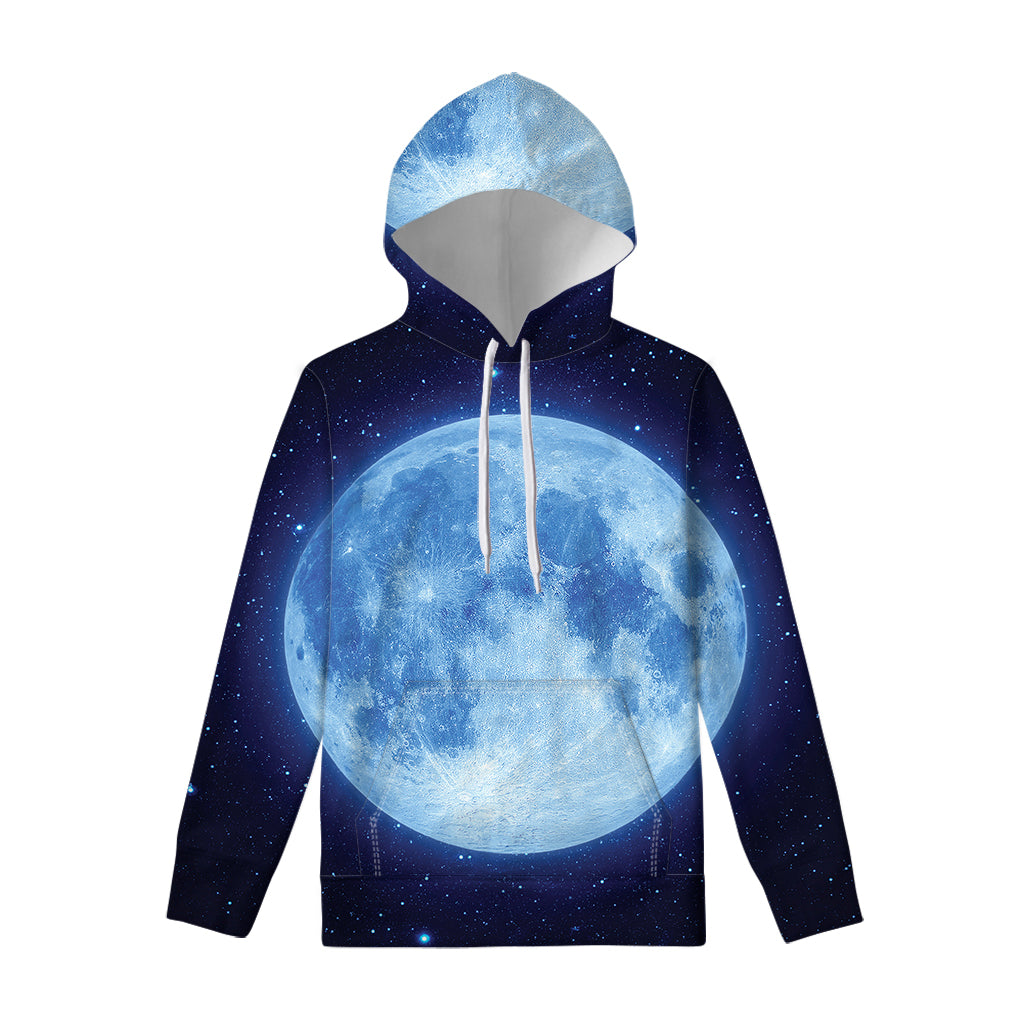 Blue Moon Print Pullover Hoodie