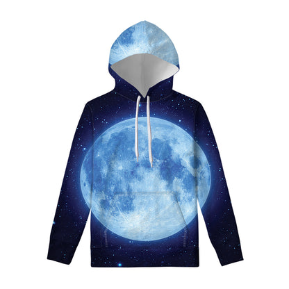 Blue Moon Print Pullover Hoodie