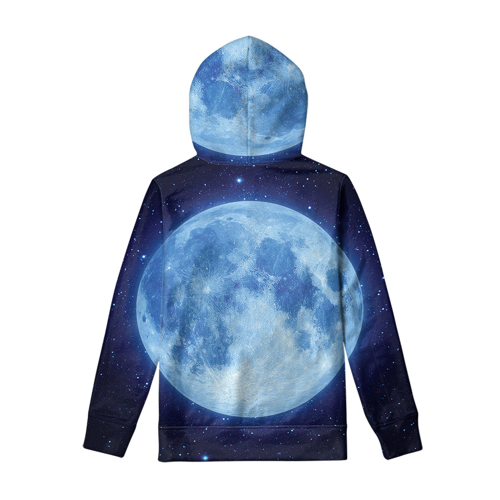 Blue Moon Print Pullover Hoodie