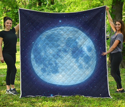 Blue Moon Print Quilt