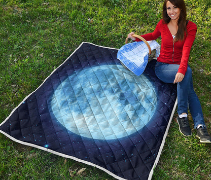 Blue Moon Print Quilt