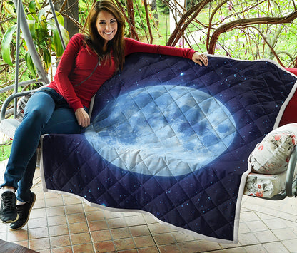 Blue Moon Print Quilt