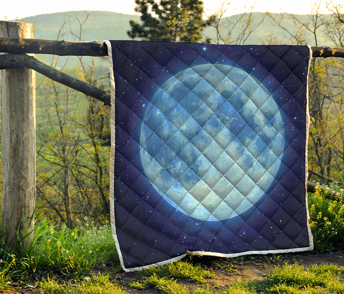 Blue Moon Print Quilt