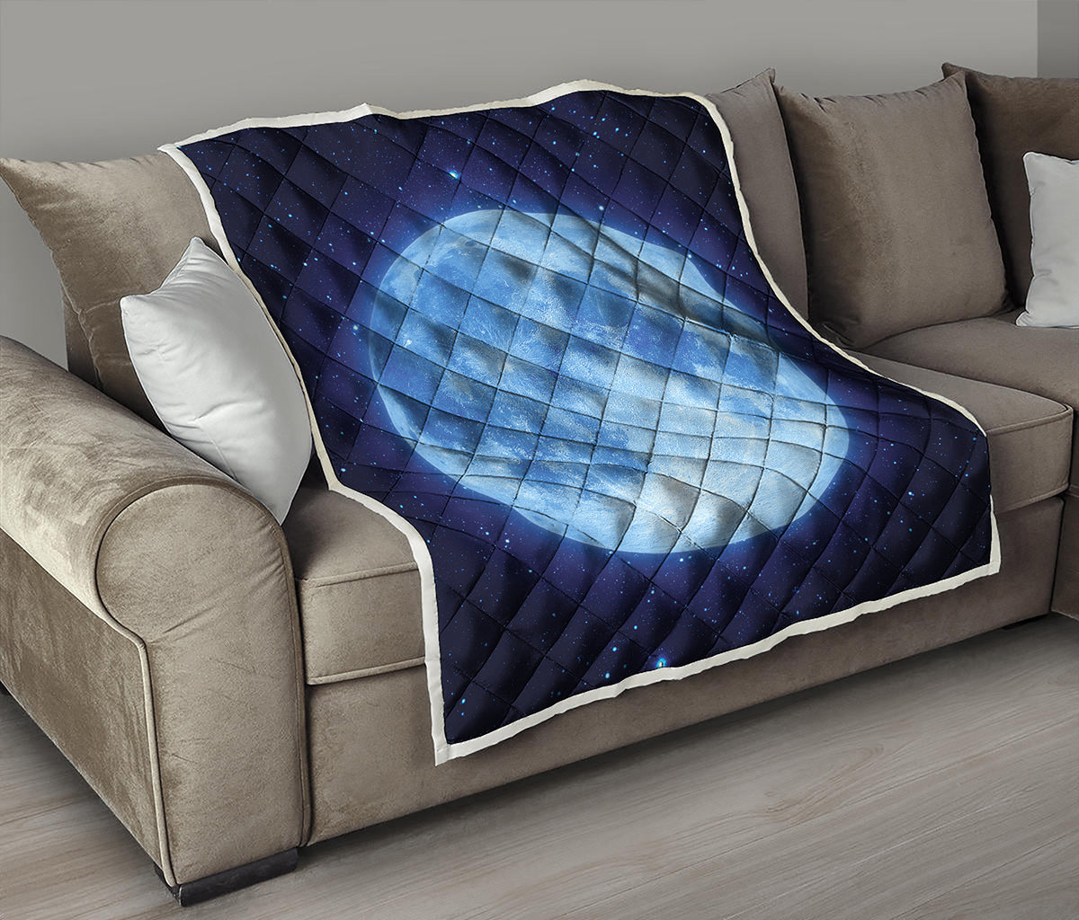 Blue Moon Print Quilt