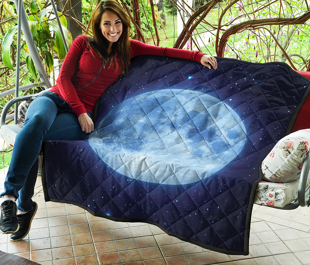 Blue Moon Print Quilt