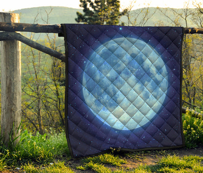 Blue Moon Print Quilt
