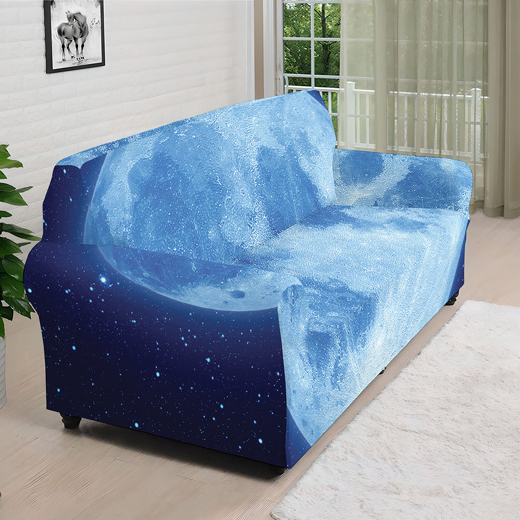 Blue Moon Print Sofa Cover