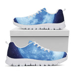 Blue Moon Print White Sneakers