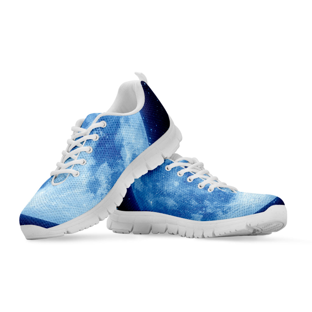 Blue Moon Print White Sneakers