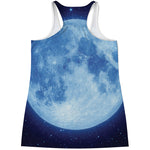 Blue Moon Print Women's Racerback Tank Top