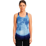 Blue Moon Print Women's Racerback Tank Top