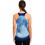 Blue Moon Print Women's Racerback Tank Top