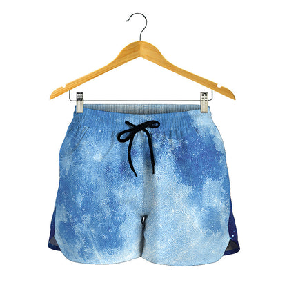 Blue Moon Print Women's Shorts
